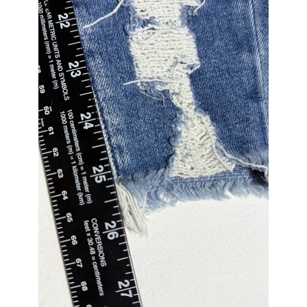 KanCan Kaden High Rise Distressed Fray Hem Ankle Skinny Jeans Medium Wash 9/28 - Picture 7 of 9